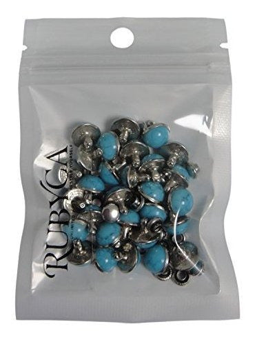 Rubyca 100 Turquoise Blue Rapid Rivets Studs for Leather 10mm 3