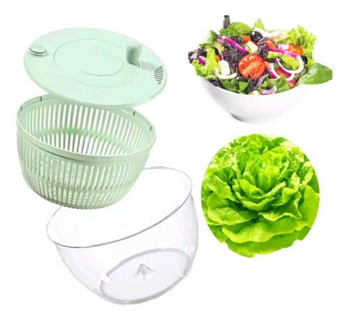 Secador De Salada Centrifuga Seca Folhas Verduras Manual 0