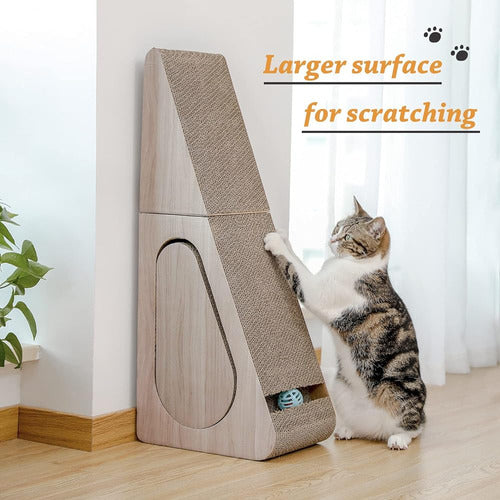 PAWZ Road Cat Scratching Post, 2 in 1 Corrugated Cat Scratcher 4