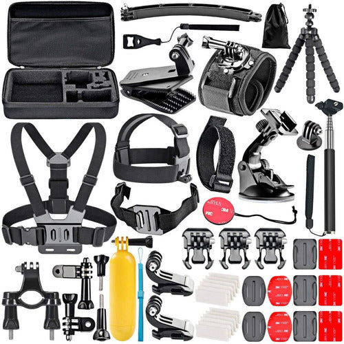 GoPro Kit: Maletín De 50 Accesorios Cámaras - Compatible con GoPro, Xiaomi, SJCAM 0