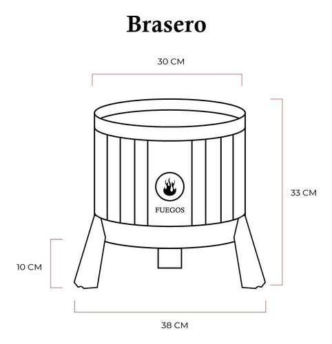 Brasero for Asado Grill - Fire Pit 2