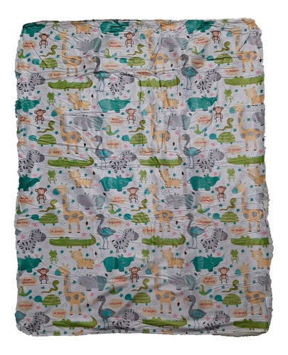 City Blanco Baby Blanket Lamb Print Functional Crib Microfiber Soft 0