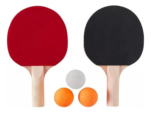 Ping Pong 2 Paletas Y 3 Pelotas Tenis De Mesa Juego Set 2