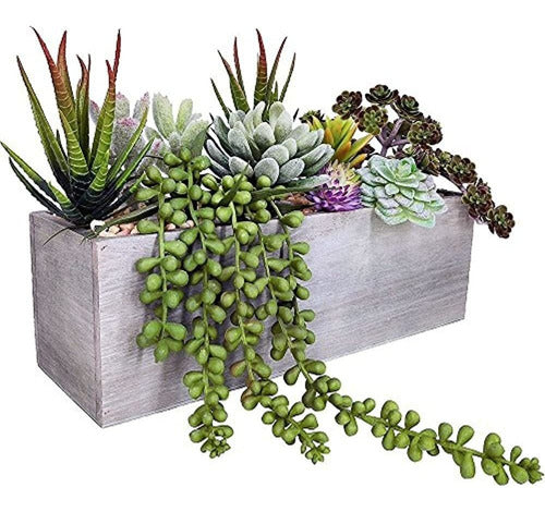 Supla 10 Artificial Wooden Succulents Prefabricated Pots 1