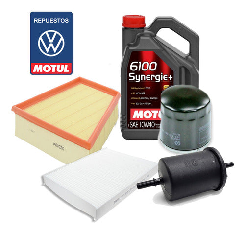 Volkswagen Kit Service Gol Trend 2014 2015 2016 + Motul 10W40 Oil 0