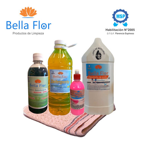 Bella Flor Detergent + Sodium Hypochlorite + Concentrated Cleaner + Cream Cleaner 0