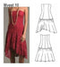 Real Size Clothing Patterns: Woman Strapless Dress 0910 0