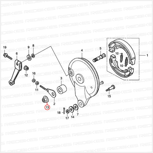 Eje Rueda Delantera Tuerca Honda Wave Sii Nf 100 Original Ex 3