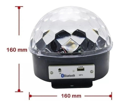 Bola Led Luz Rgb Media Esfera Bluetooth Con Control 2