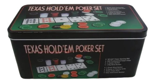 Kit Poker 200 Fichas Baralho Dealer 2