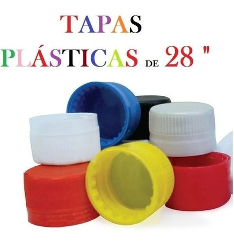 Tapas De Plastico Precinto De Colores X 50 Unidades 1