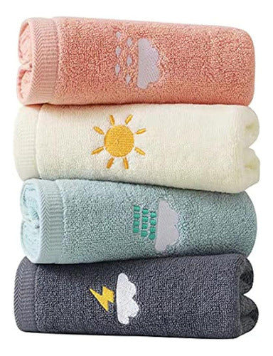 Ruibolu Hand Towel Set for Bathroom, 4 Pieces, Towel 0