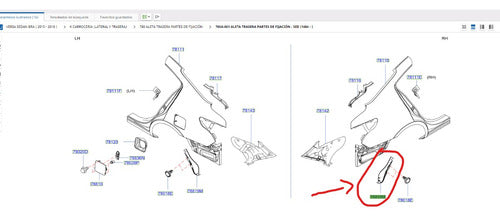 Pasarrueda Guardaplast Trasero Derecho Original Nissan Versa 1