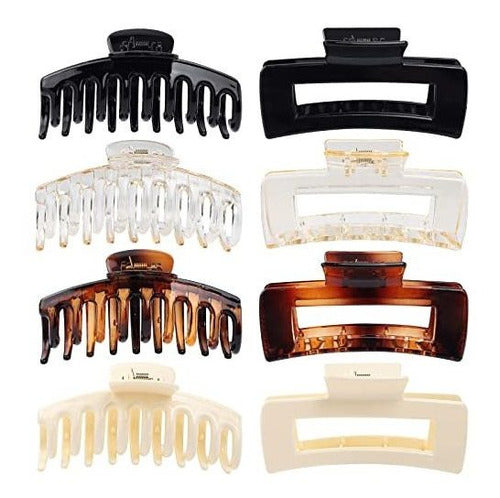 Laxizar Pack of 8 Rectangular Hair Clamps 0