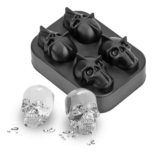 Geko Silicone Skull Ice Cube Tray Oven Safe Mold 3