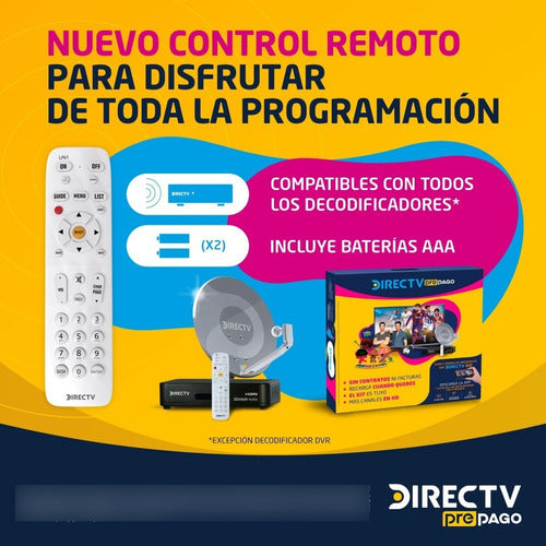 Directv Prepaid UL2F Remote Control Works with All Decoders 1