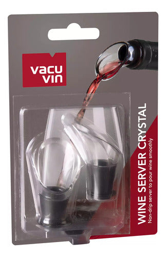 Servidor De Vino Cristal Set X 2- Wine Server Vacu Vin 1