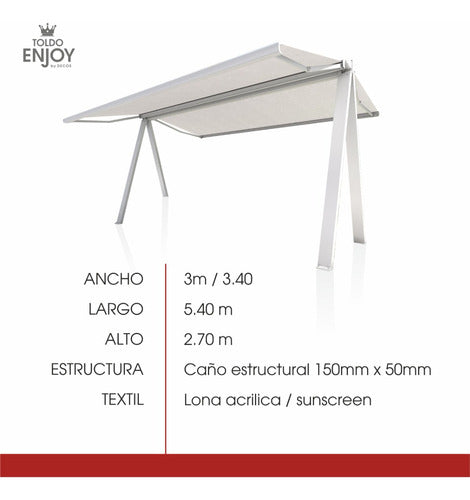 Toldo Dos Aguas, Movil O Fijos.  Enjoy Únicos En Argentina 4