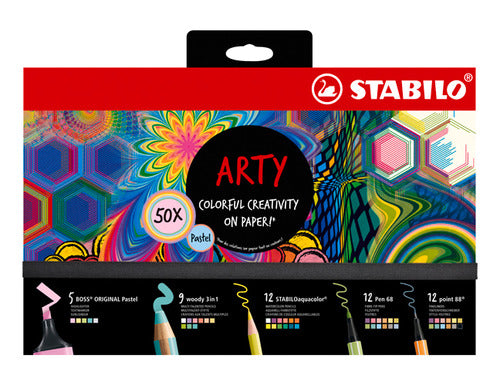 Stabilo Set Arty Creative Estuche Carton X50u 0