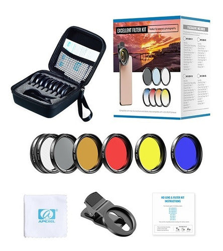 Kit Foto 7 Filtros Para Lentes Celular + Accesorios Nd Cpl 1