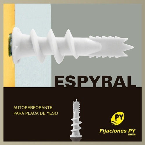 Espyral Drywall Anchor for Plasterboard - Durlock Py (Bag of 250 Units) 1