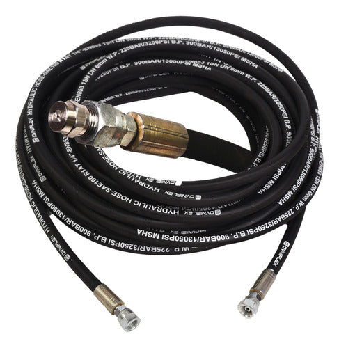 Hydraulic Pressure Washer Hose with Steel Mesh and Universal Wash Nozzle 0