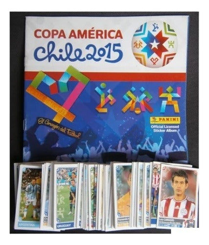 Panini Copa America Chile 2015 Album + 100 Distinct Stickers 0