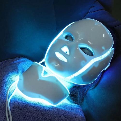 Led Facial Neck Mask Phototherapy 7 Colors Professional 0