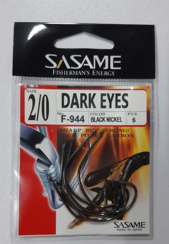 Sasame Dark Eyes F-994 Hooks in Various Sizes for Fishing 0