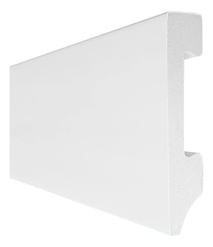 DecoHome Zocalo Blanco Recto Poliestireno Eps 70mm X 15mm X 2.85mt 0