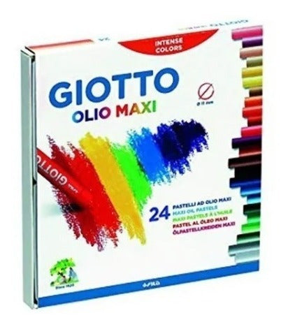 Maxi Giotto Oil Pastels - Set of 24 Vibrant Colors 1