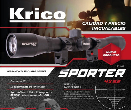 Krico Sporter 4x32 Fine Reticle Rangefinder 1