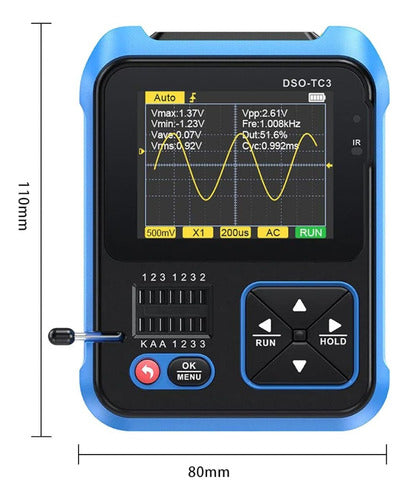 Osciloscopio Digital Generador Portatil Fnirsi Dso Tc3 3en1 6