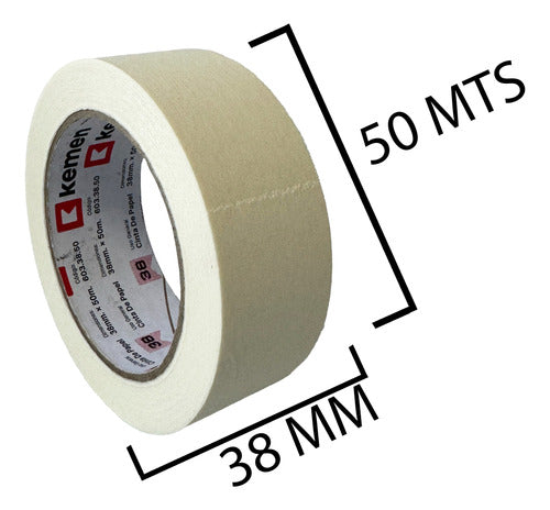 Kemen Cinta Papel Enmascarar Pintor 38mm X 50 Mts - Pack X12 1