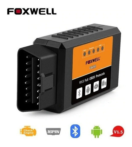 Escaner Automotor Foxwell Fw202 Obd2 Elm327 Nueva Version 0