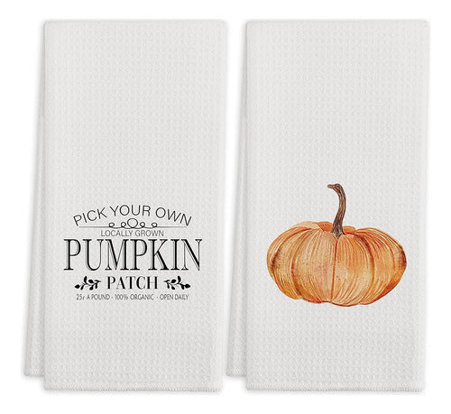 Qiyuhoy Choose Your Own Pumpkin Patch Autumn Kitchen Towels 0