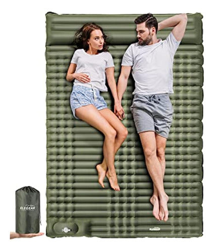 Elegear Double Sleeping Pad Para Acampar, 4  Ultra-thick Sel 0