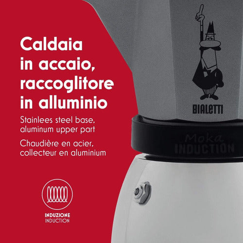 Bialetti Moka Induction 6 Cups Coffee Maker 4