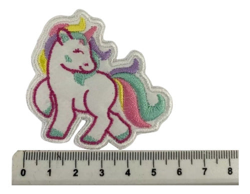 Parche Aplique Bordado P/pegar Unicornio Arcoíris 2