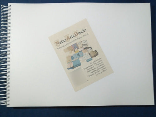 NaturArte Diseño Portfolio With 50 High-Quality White Garbanzo Sheets PVC Covers 6