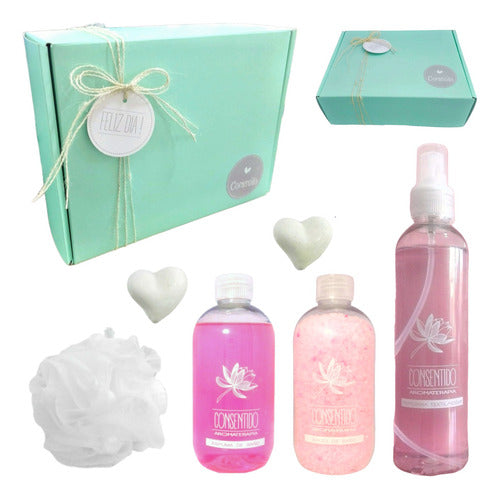 Relaxation Gift Box - Zen Roses Spa Kit Aroma N38 Happy Day - Set Relax Caja Regalo Zen Rosas Kit Spa Aroma N38 Feliz Día