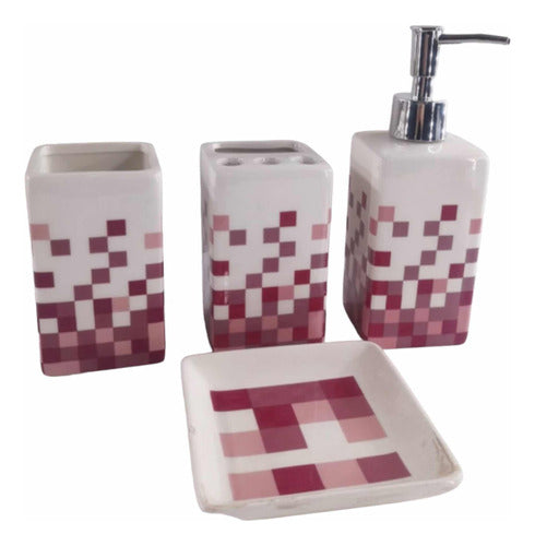 Bathroom Accessory Set Dispenser Soap Holder Toothbrush Holder 0