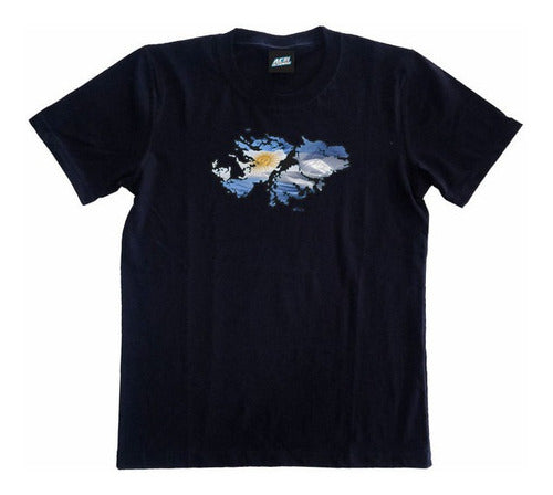 Malvinas 9XL 003 Islands with Flag Printed Cotton T-shirt 0