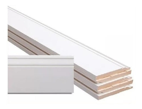 MOLDURAR Zocalos Prepintados MDF En 12 Cm De Alto X 12mm X Mt 3