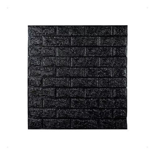 Generic Placa Revestimiento Pared Adhesiva X5 Negro Tcs 0