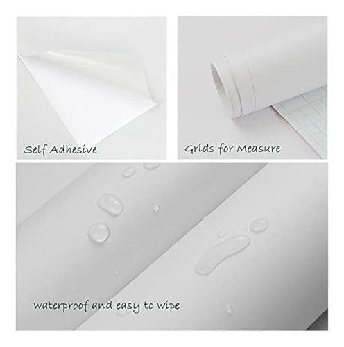 Homease Solid White Wallpaper 24 X 196 Inches 1