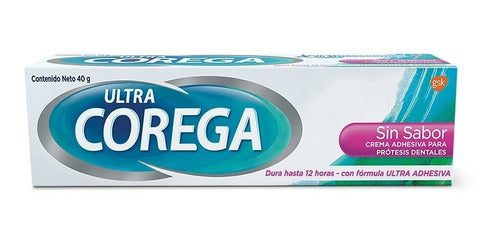 Corega Ultra Crema Adhesiva Protesis Dentales Sin Sabor 40gr 0