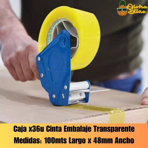 Aloha Cinta Embalar Adhesiva 100mts Importada Caja X36 Embalaje 1