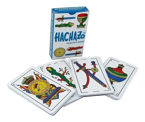 Spanish Playing Cards Pack - 2 Decks x 50 Cards Hachazo Plastic Coated 1