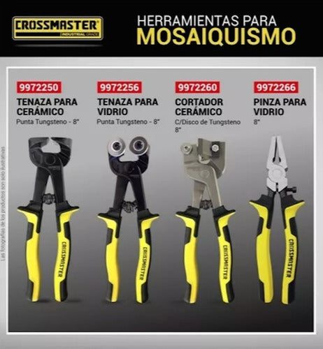 Pinza Tenaza Combo Mosaiquismo Ceramica Vidrio Crossmaster 1